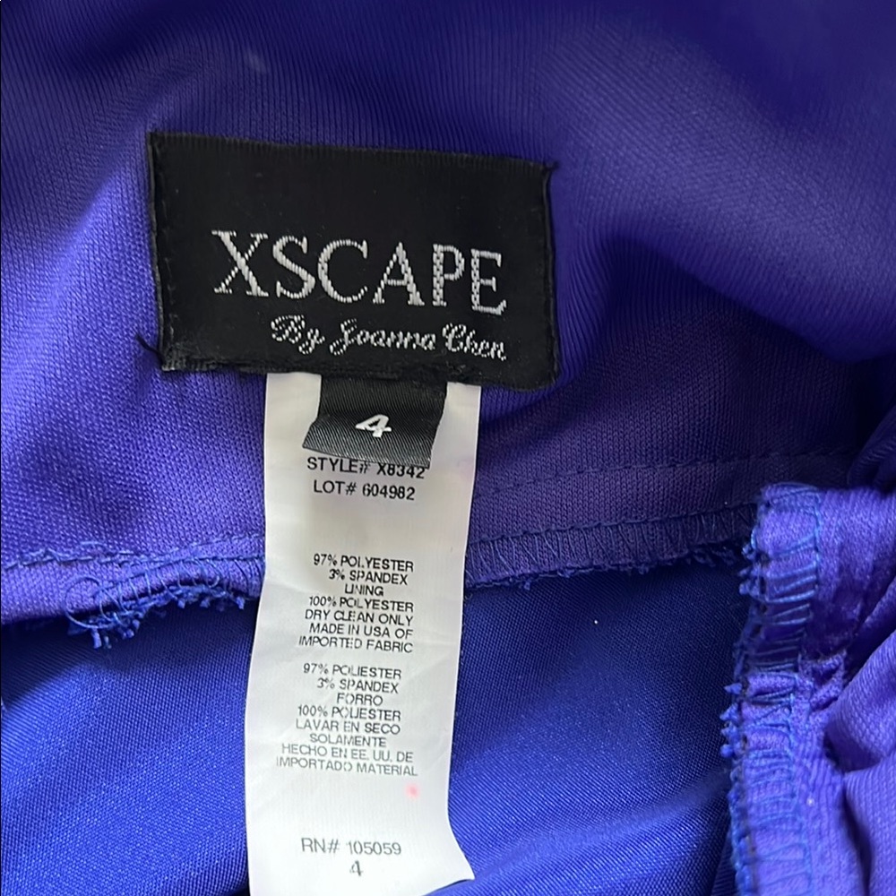 Xscape Blue Halter Dress - Picture 2 of 2
